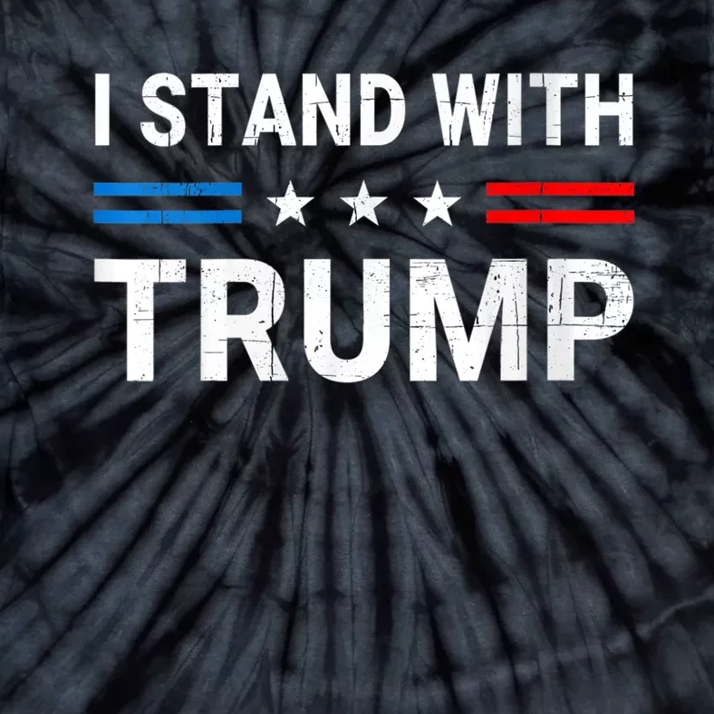 I Stand With Trump American Flag Tie-Dye T-Shirt