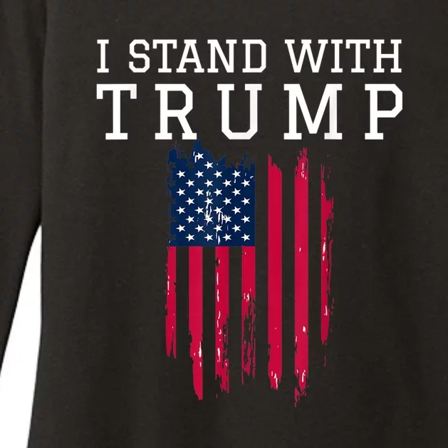 I Stand With Trump Pro Trump Supporter Womens CVC Long Sleeve Shirt