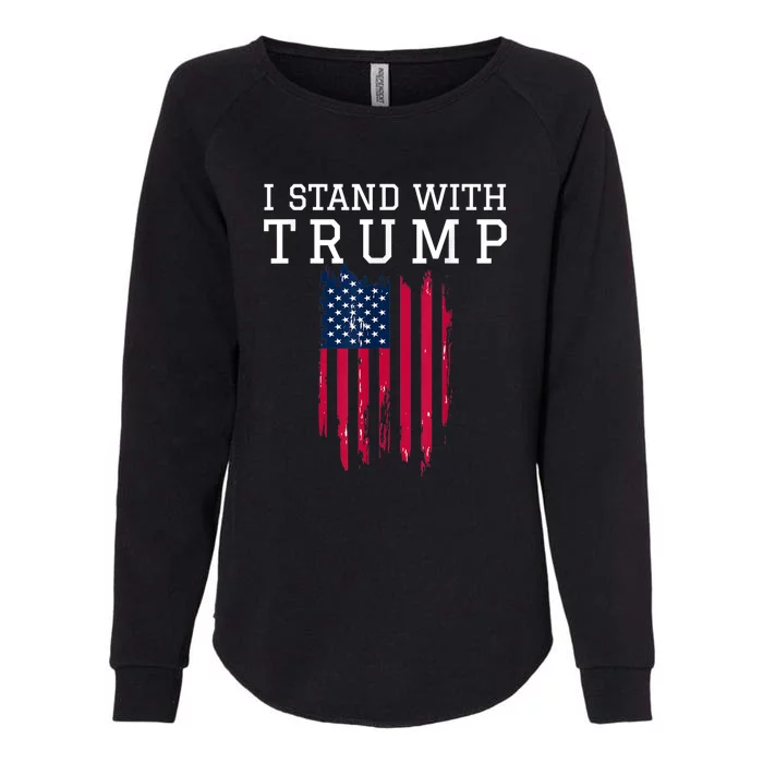 I Stand With Trump Pro Trump Supporter Womens California Wash Sweatshirt