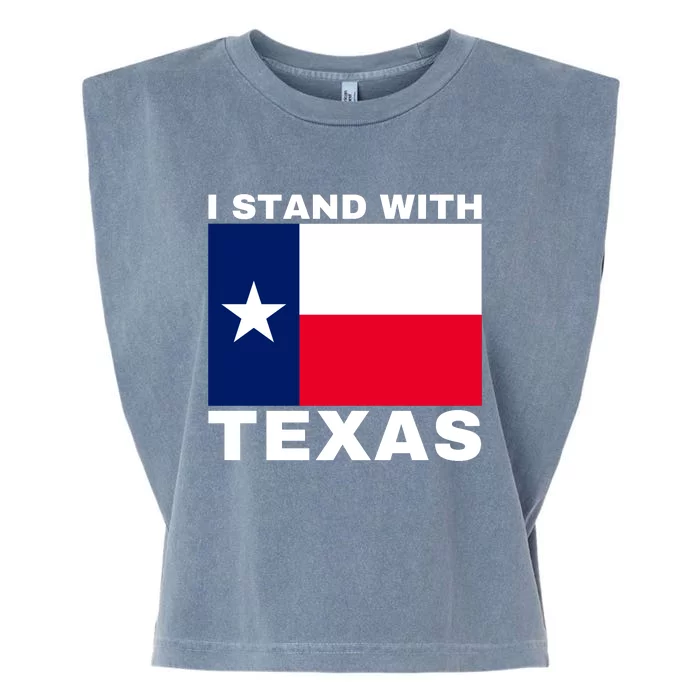 I Stand With Texas Garment-Dyed Women's Muscle Tee