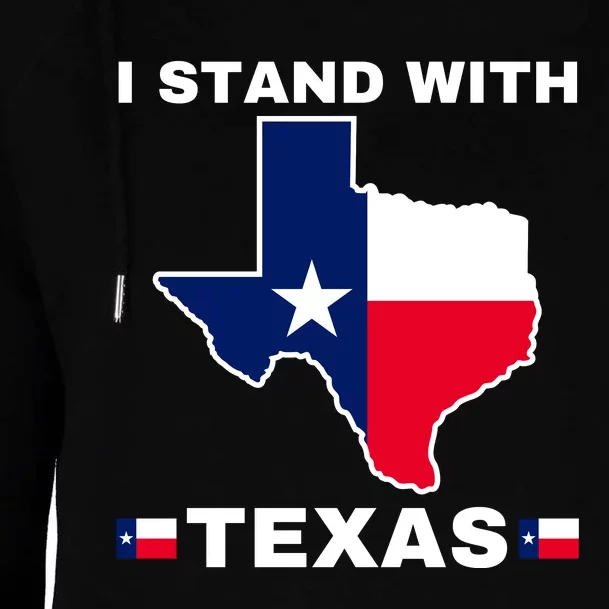 I Stand With Texas Womens Funnel Neck Pullover Hood