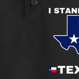 I Stand With Texas Dry Zone Grid Performance Polo