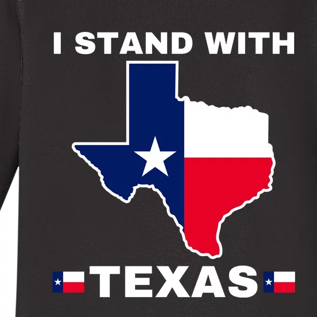 I Stand With Texas Baby Long Sleeve Bodysuit