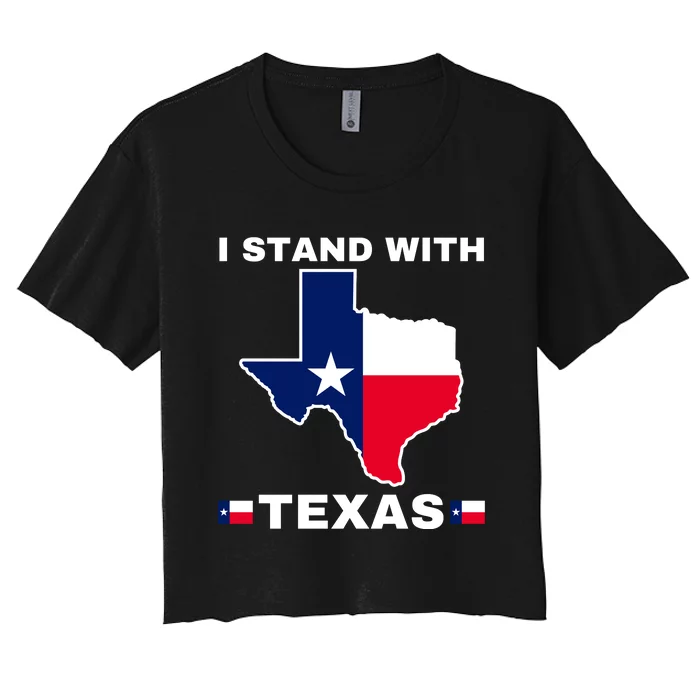 I Stand With Texas Women's Crop Top Tee