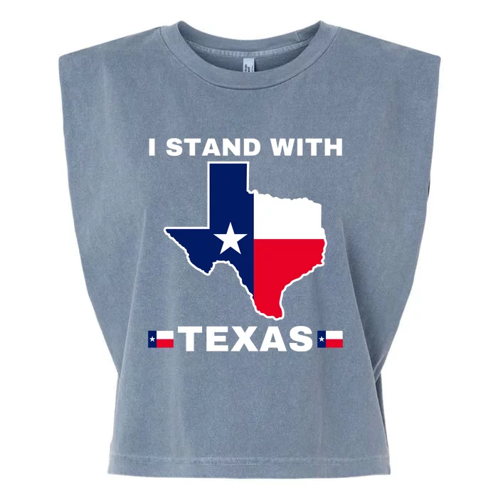 I Stand With Texas Garment-Dyed Women's Muscle Tee