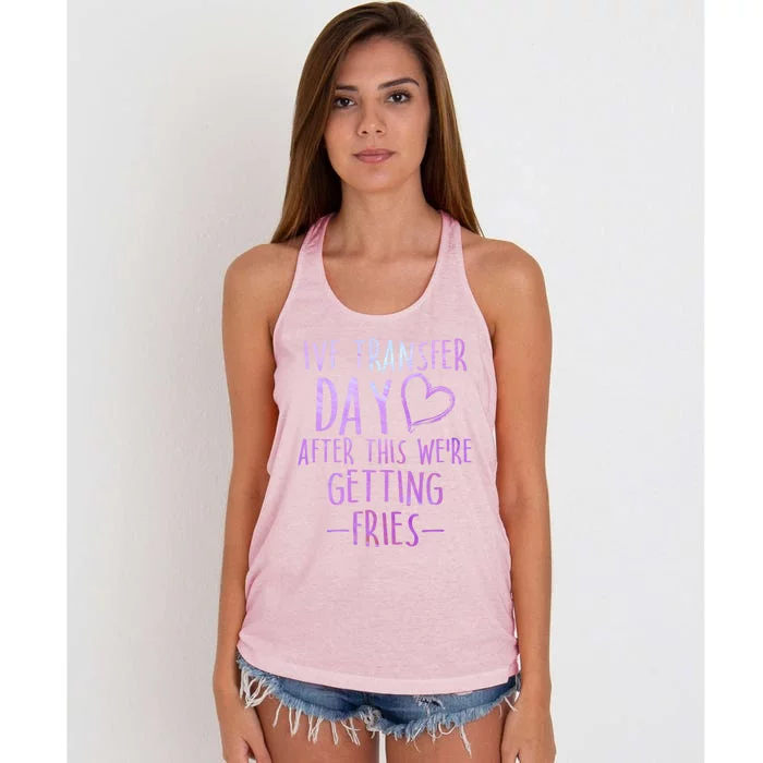 Ivf Survivor Warrior Transfer Day Infertility Gift Women's Knotted Racerback Tank