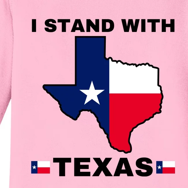 I Stand With Texas Baby Long Sleeve Bodysuit