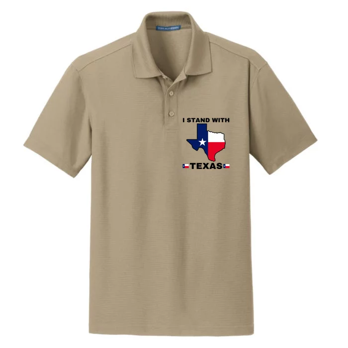 I Stand With Texas Dry Zone Grid Performance Polo