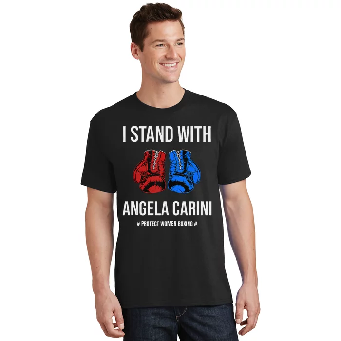 I Stand With Angela Carini Boxer Protect Women Boxing T-Shirt