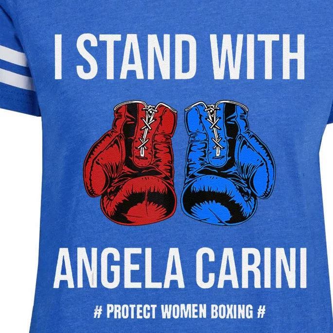 I Stand With Angela Carini Boxer Protect Women Boxing Enza Ladies Jersey Football T-Shirt