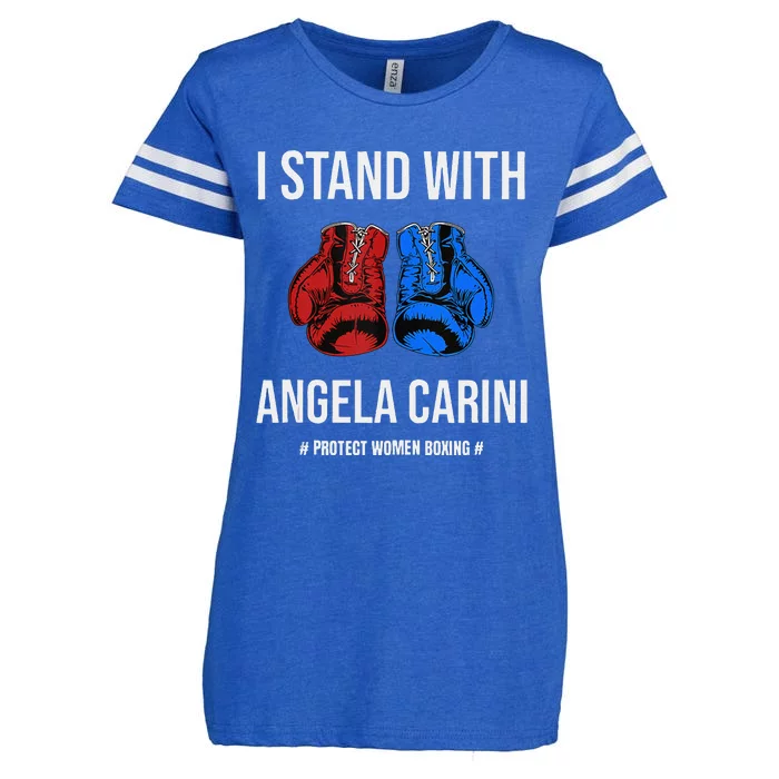 I Stand With Angela Carini Boxer Protect Women Boxing Enza Ladies Jersey Football T-Shirt