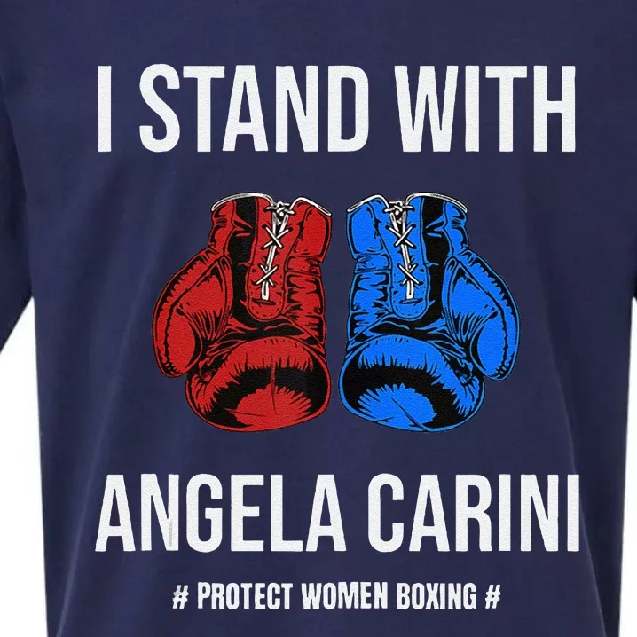 I Stand With Angela Carini Boxer Protect Women Boxing Sueded Cloud Jersey T-Shirt