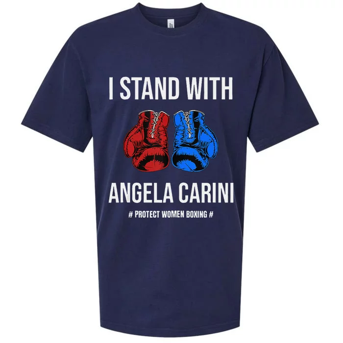 I Stand With Angela Carini Boxer Protect Women Boxing Sueded Cloud Jersey T-Shirt