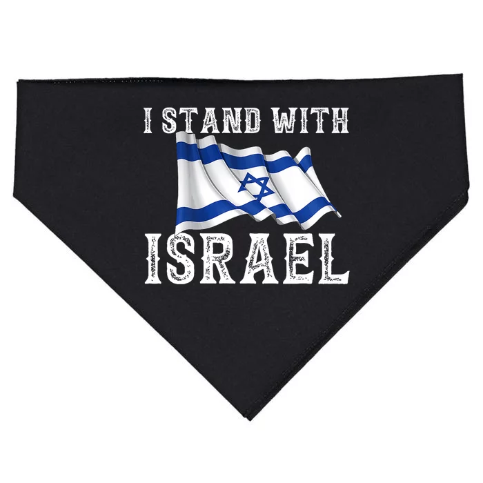 I Stand With Israel Israeli Palestinian Conflict Pro Israel USA-Made Doggie Bandana