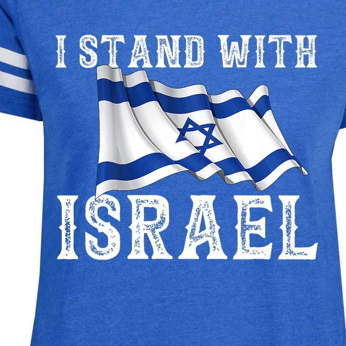 I Stand With Israel Israeli Palestinian Conflict Pro Israel Enza Ladies Jersey Football T-Shirt