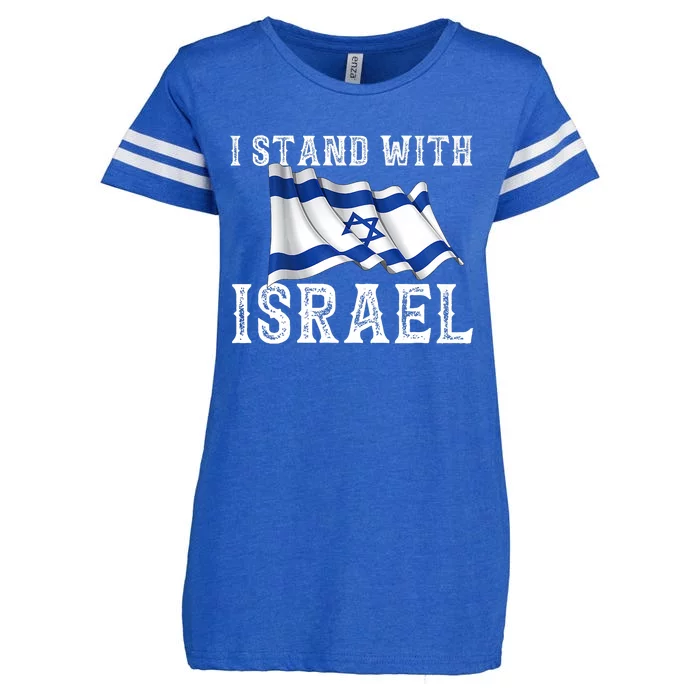 I Stand With Israel Israeli Palestinian Conflict Pro Israel Enza Ladies Jersey Football T-Shirt