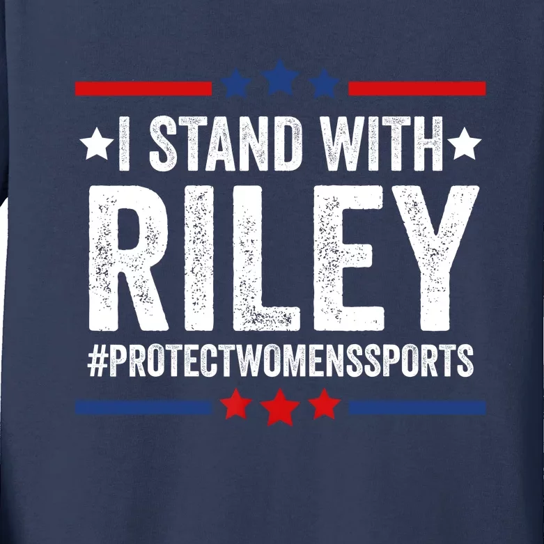 I Stand With Riley Protect Womens Sports Kids Long Sleeve Shirt