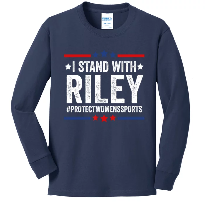 I Stand With Riley Protect Womens Sports Kids Long Sleeve Shirt