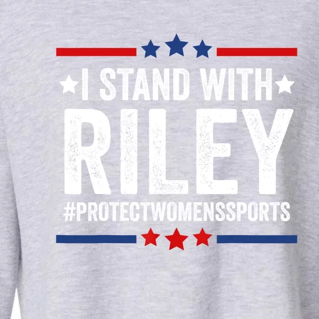 I Stand With Riley Protect Womens Sports Cropped Pullover Crew