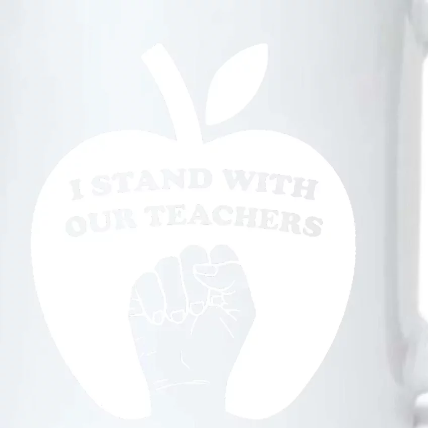 I Stand With Our Teachers & Stand Against Book Banning! Black Color Changing Mug