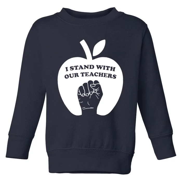 I Stand With Our Teachers & Stand Against Book Banning! Toddler Sweatshirt