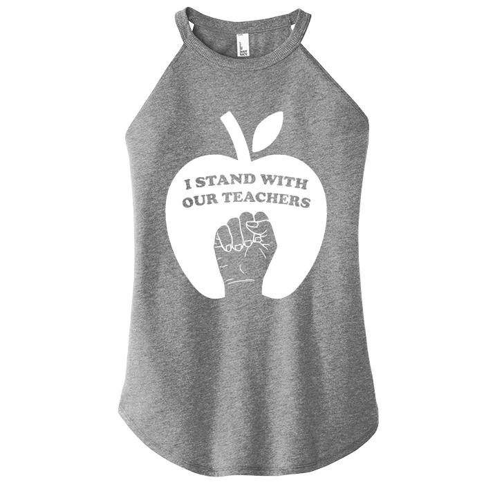 I Stand With Our Teachers & Stand Against Book Banning! Women’s Perfect Tri Rocker Tank