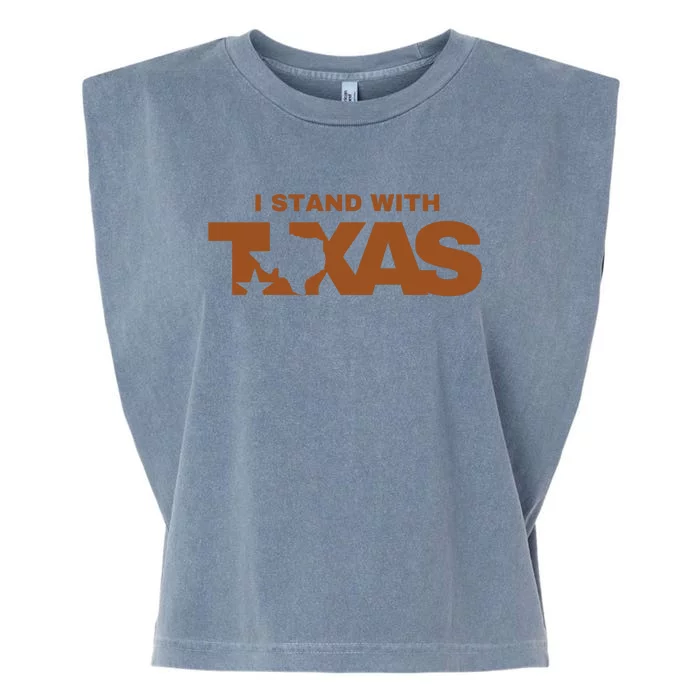 I Stand With Texas Garment-Dyed Women's Muscle Tee