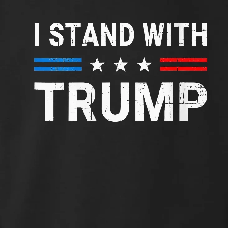 I Stand With Trump American Flag USA Vintage Toddler Hoodie