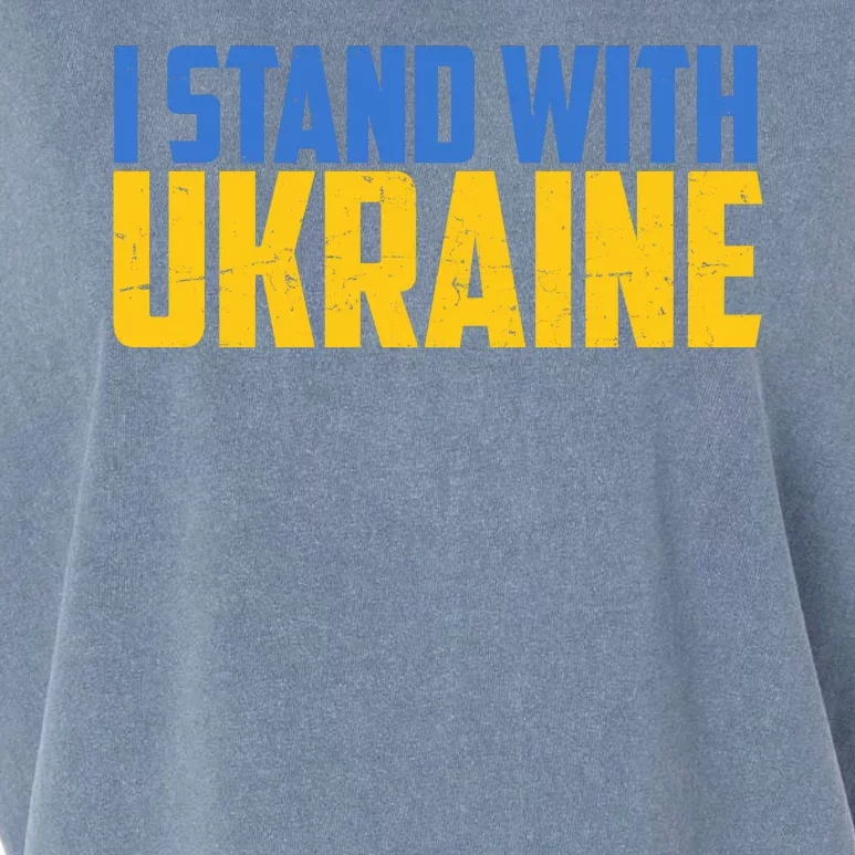 I Stand With Ukraine Support Ukraine Garment-Dyed Women's Muscle Tee