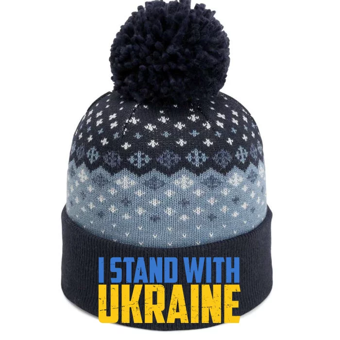 I Stand With Ukraine Support Ukraine The Baniff Cuffed Pom Beanie