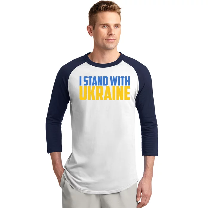 I Stand With Ukraine Support Ukraine Baseball Sleeve Shirt