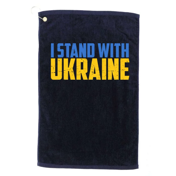 I Stand With Ukraine Support Ukraine Platinum Collection Golf Towel