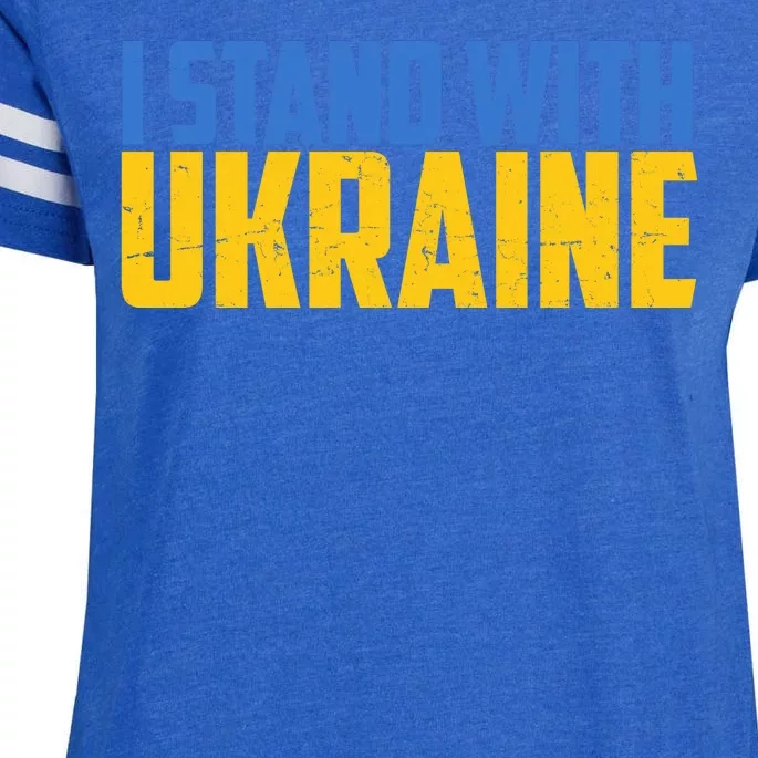 I Stand With Ukraine Support Ukraine Enza Ladies Jersey Football T-Shirt