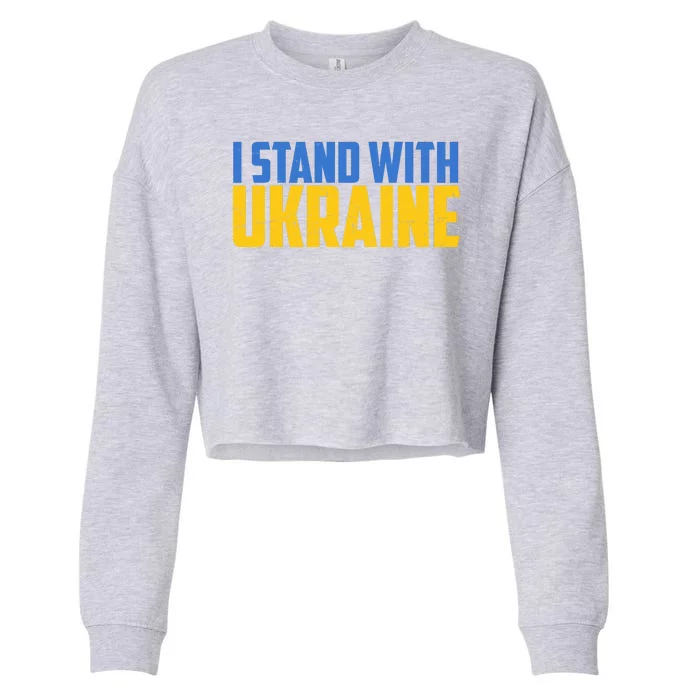 I Stand With Ukraine Support Ukraine Cropped Pullover Crew