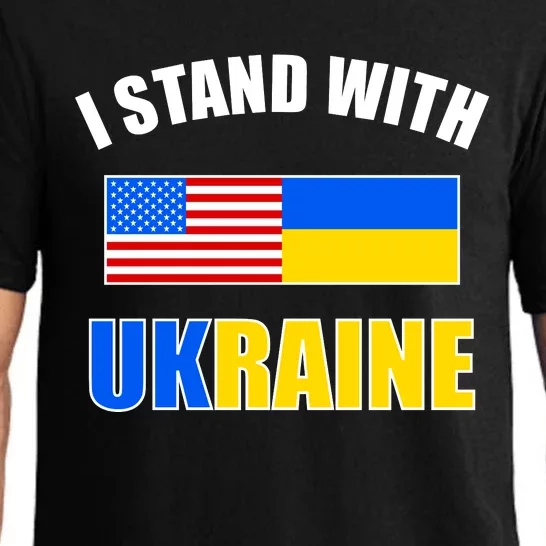 I Stand With Ukraine USA Support Flags United Pajama Set