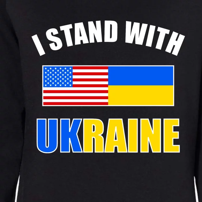 I Stand With Ukraine USA Support Flags United Womens California Wash Sweatshirt