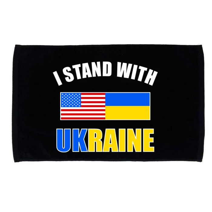 I Stand With Ukraine USA Support Flags United Microfiber Hand Towel