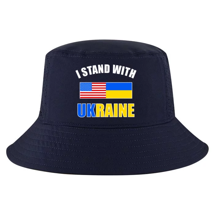 I Stand With Ukraine USA Support Flags United Cool Comfort Performance Bucket Hat