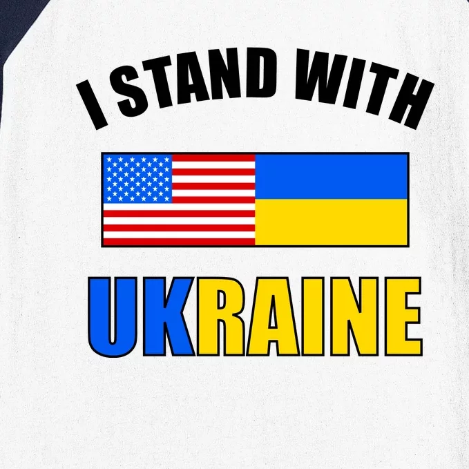 I Stand With Ukraine USA Support Flags United Baseball Sleeve Shirt