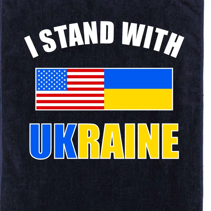 I Stand With Ukraine USA Support Flags United Platinum Collection Golf Towel