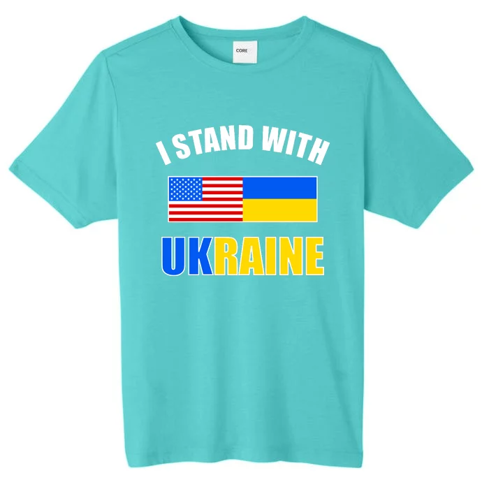 I Stand With Ukraine USA Support Flags United ChromaSoft Performance T-Shirt