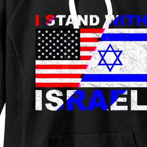 I Stand With Israel Pray For Israel Us Israel Flag Women's Fleece Hoodie