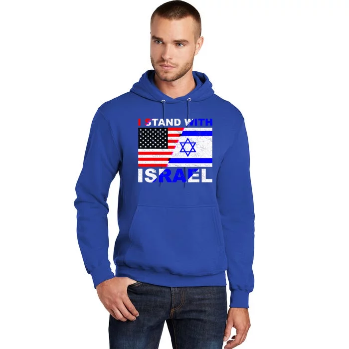 I Stand With Israel Pray For Israel Us Israel Flag Tall Hoodie