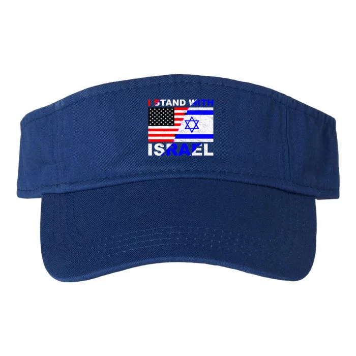 I Stand With Israel Pray For Israel Us Israel Flag Valucap Bio-Washed Visor