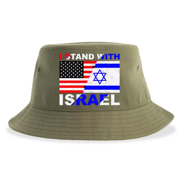 I Stand With Israel Pray For Israel Us Israel Flag Sustainable Bucket Hat