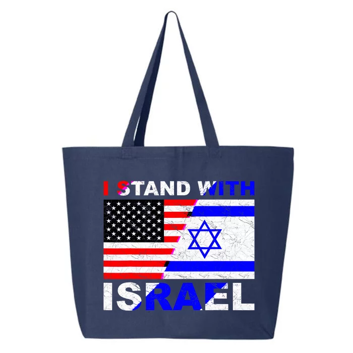 I Stand With Israel Pray For Israel Us Israel Flag 25L Jumbo Tote