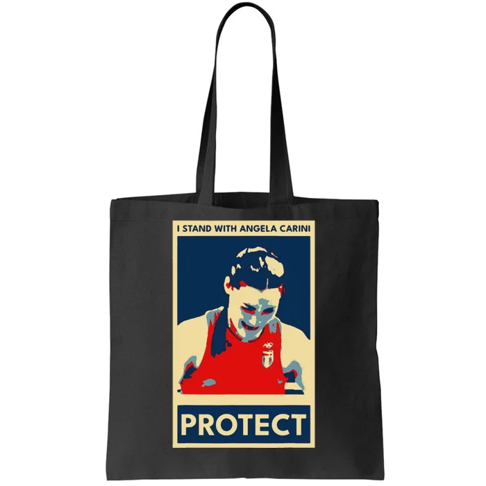 I Stand With Angela Carini Dont Belong In Women Sports Tote Bag