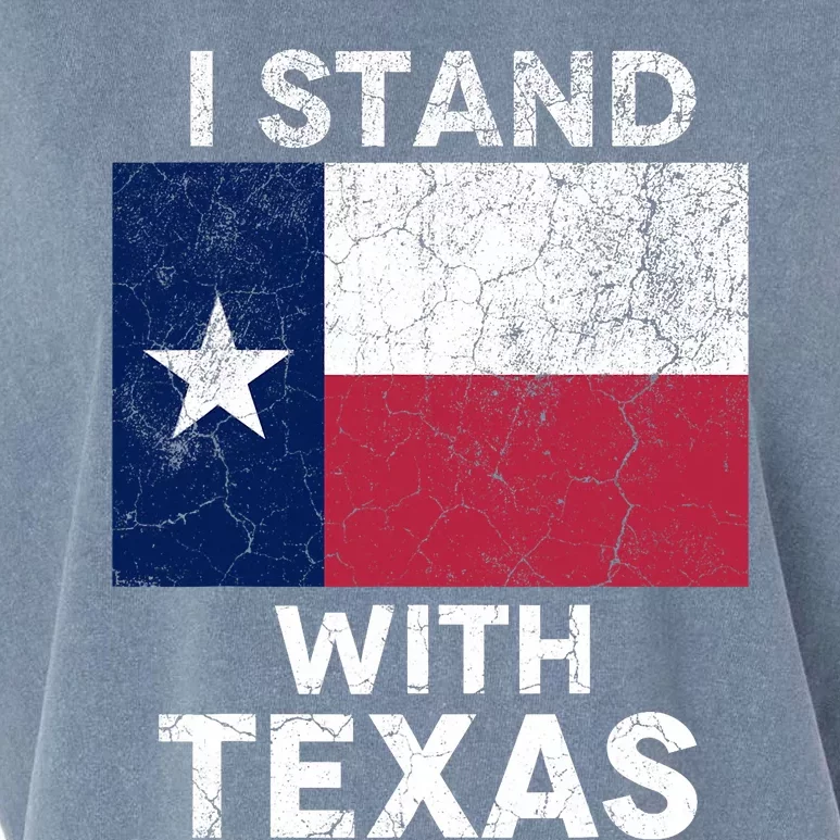 I Stand With Texas Garment-Dyed Women's Muscle Tee