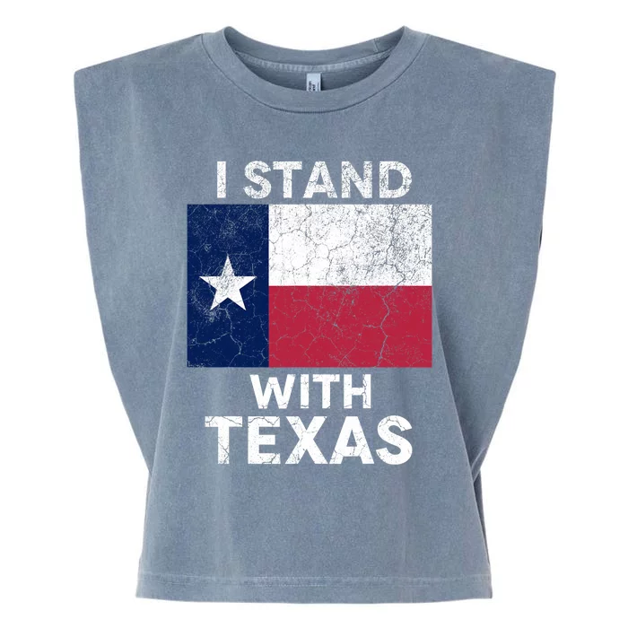 I Stand With Texas Garment-Dyed Women's Muscle Tee