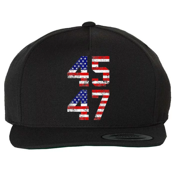 I Stand With Trump American Flag USA Vintage Wool Snapback Cap